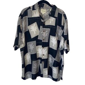 Joseph & Feiss Button Up Short Sleeve Hawaiian Silk Shirt Men’s Size Medium